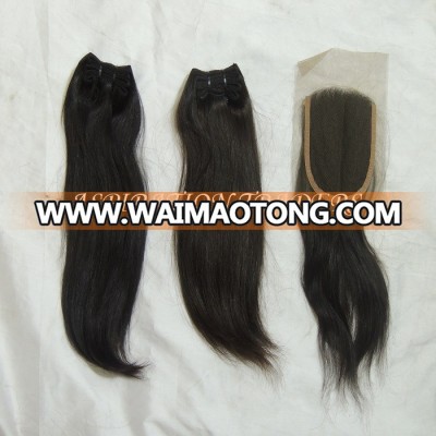 Combo Hair Extension 20 INCHES Two piece body wave hair extension with one piece closure