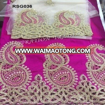 New arrival bright color pretty embroidery george fabric